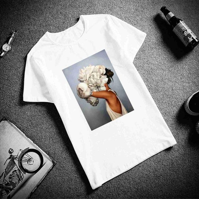 Sexy Flowers Feather Tops & Tees