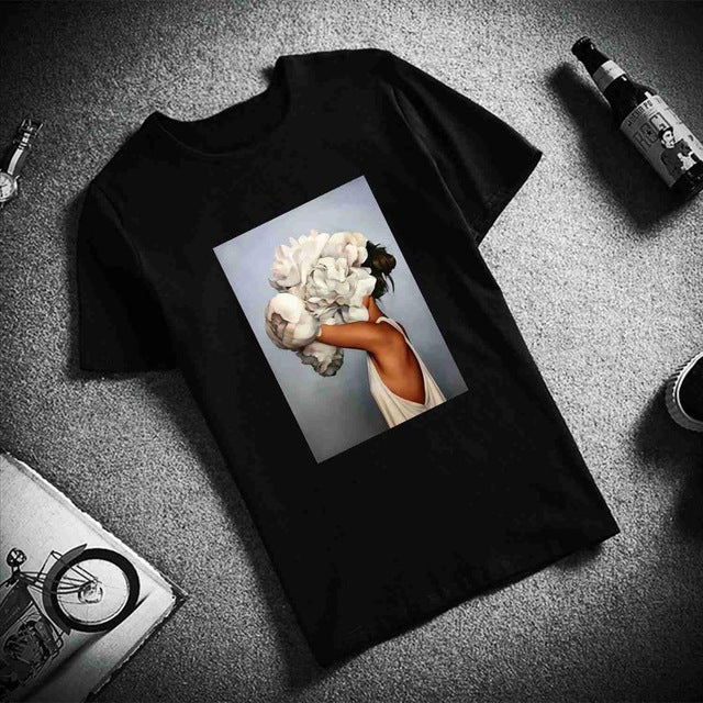 Sexy Flowers Feather Tops & Tees
